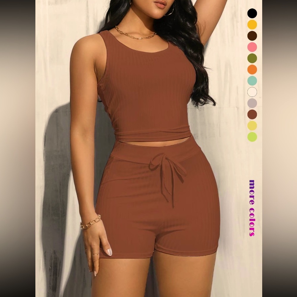 Loungewear 3 piece Set Top Shorts Duster Boutique New Comfy Soft Stretchy - Picture 12 of 16